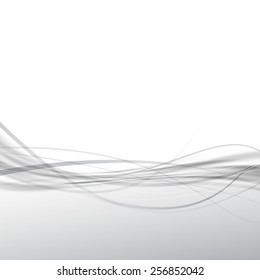 Gray border swoosh wave modern abstract background. Vector illustration