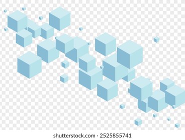 Gray Box Background Transparent Vector. Polygon Paper Illustration. White Cubic Isolated Card. Element Template. Monochrome Chaos Cube.