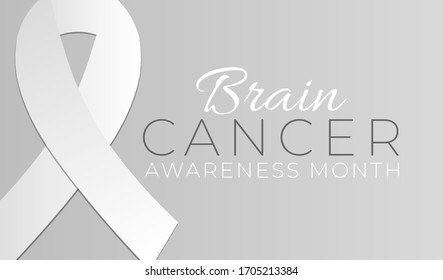 Gray Brain Cancer Awareness Month Background Stock Vector (Royalty Free ...