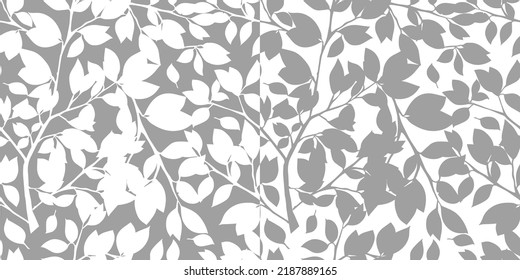 Gray branches of a tree. Seamless pattern. Vector illustration