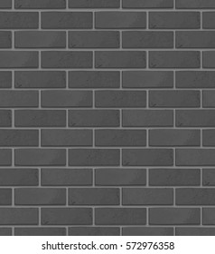 Gray Brick Wall Pattern. Vector Illustration