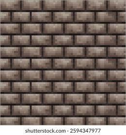 Gray brick wall, pixel art