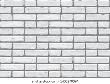 Gray brick wall seamless Vector illustration background - texture pattern for continuous replicate.