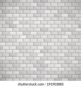 Gray brick wall. Vector seamless background.
