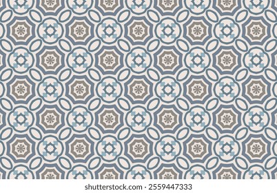 Gray and brown color hexagonal fabric design pattern