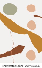 Vector de conjunto de esbozo gris y marrón Memphis fondo. Papel tapiz femenino de Lady. Formas Patrón continuo. Ilustración Resumen De Decoración Pastel.