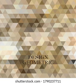 Gray brown triangles geometric abstract background. Vector modern abstract background.