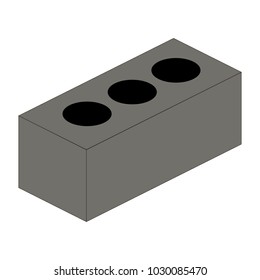 Gray building bricks on white background,3d design,vector
