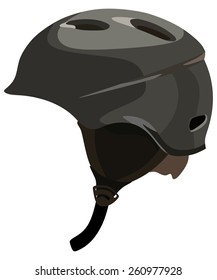 Gray building helmet on a white background