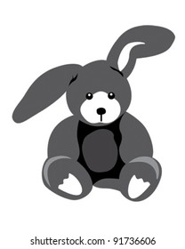 Gray Bunny Rabbit Illustration