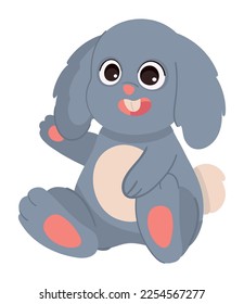 Graubunny-Vektorsymbol-Design