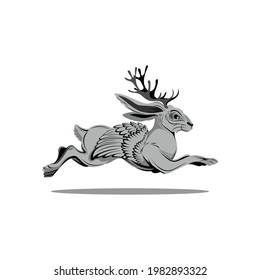 Gray bunny winged logo inspiration