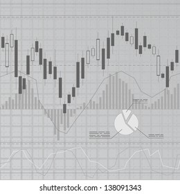 Fundo de negócios cinza com castiçais