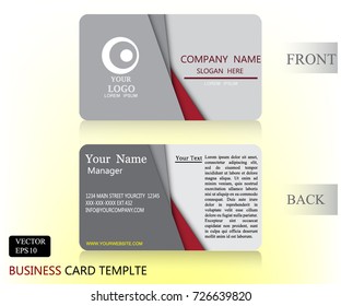 gray business name card template design