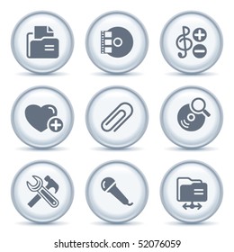 Gray button with icon 11