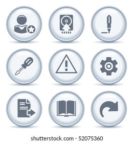 Gray button with icon 6