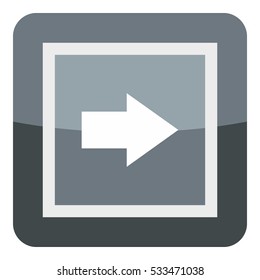 Gray button icon. Cartoon illustration of gray button vector icon for web