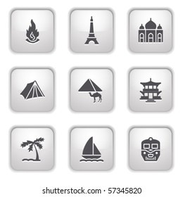 Gray button for internet 22