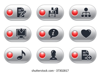 Gray button with lamp 10