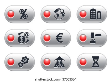 Gray button with lamp 25