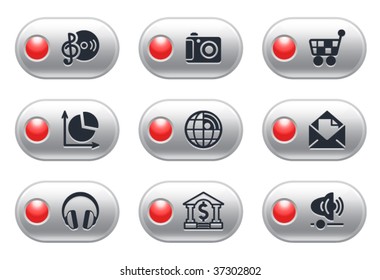 Gray button with lamp 5