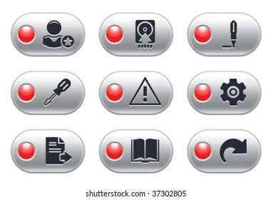 Gray button with lamp 6
