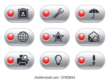 Gray button with lamp 9