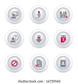 Gray button web icons, set 2