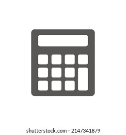 Gray calculator icon isolated symbol on white background.