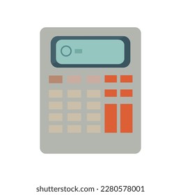 gray calculator icon over white