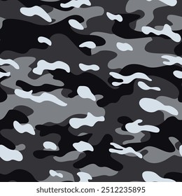 
gray camouflage background, classic military pattern, seamless texture