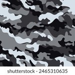 Gray camouflage background, military texture, modern pattern