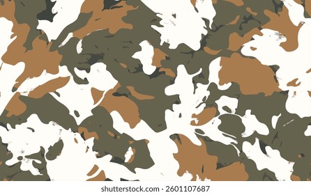 Gray camouflage background, military texture. Trendy camouflage military pattern. Vector camouflage pattern for clothing design. Hunting camouflage pattern.