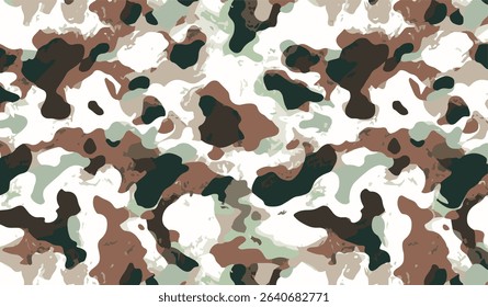 Gray camouflage background, military texture. Trendy camouflage military pattern. Vector camouflage pattern for clothing design. Hunting camouflage pattern