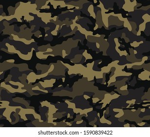 
Gray camouflage seamless pattern. Modern design for clothes, fabrics. Hunting and fishing.