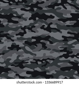 Gray Camouflage Seamless Pattern Vector Stock Vector (Royalty Free ...