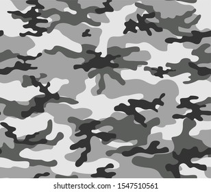 
Gray camouflage seamless pattern. Vector image for printing. Modern. Stylish design.