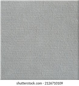 Gray canvas with realistic grid. Fabric texture