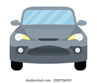gray car icon on white background