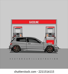 GRAY CAR ILLUSTRATION WITH A GRAY BACKGROUND