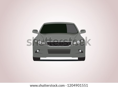 gray car vector layout. Honda Accord.