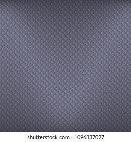 Gray carbon seamless pattern with squama symbol, vector, 10eps.