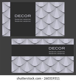 Gray cards, black lines. 