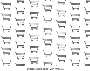 gray cart on white background