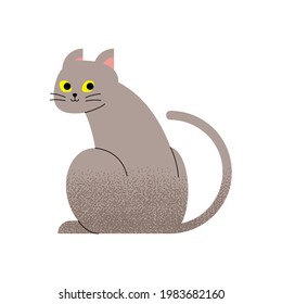 gray cat mascot pet character
