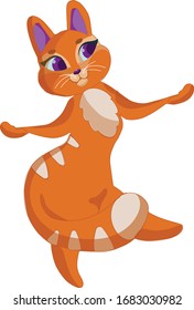 gray cat tangle character cute