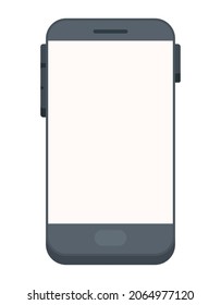 gray cellphone design over white