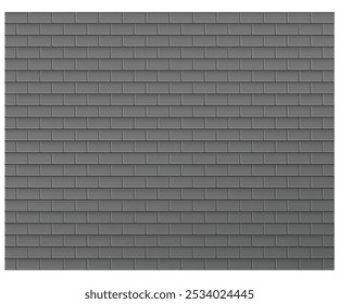 Gray ceramic bricks background. Vector realistic illustration. stock illustration