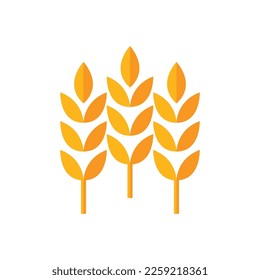 Gray Cereals icons set with rice, wheat, corn, oats, oats, barley signs isolated on white background. Ears symbol of wheat bread. Farm wheat symbol.