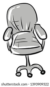 Gray chair for computer vector illustration 